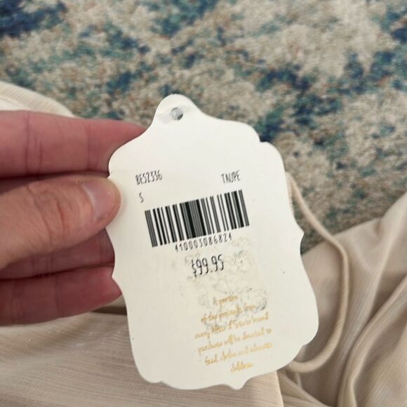 NWT Altar’d State Taupe Shimmer Dress - Picture 2 of 8